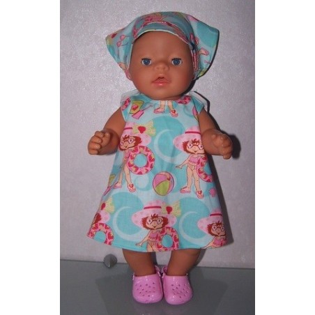 overgooier strawberry shortcake strand baby born 43cm