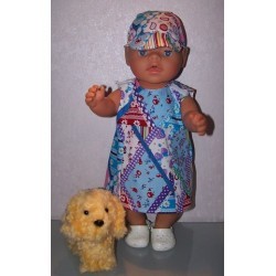 overgooier paars geruit baby born 43cm