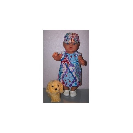 overgooier paars geruit baby born 43cm