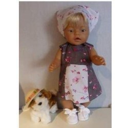 overgooier grijs hartjes baby born 43cm