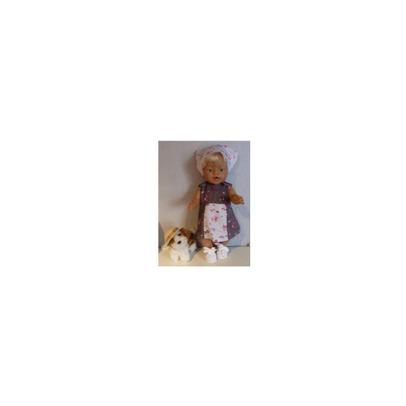overgooier grijs hartjes baby born 43cm