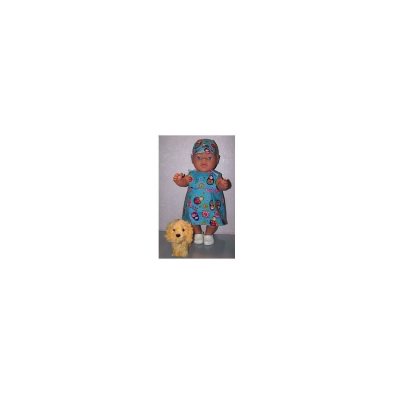 overgooier matroeska blauw baby born 43cm