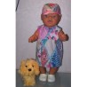 overgooier roze weber ruit baby born 43cm