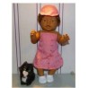 halterjurk roze broderie  baby born 43cm