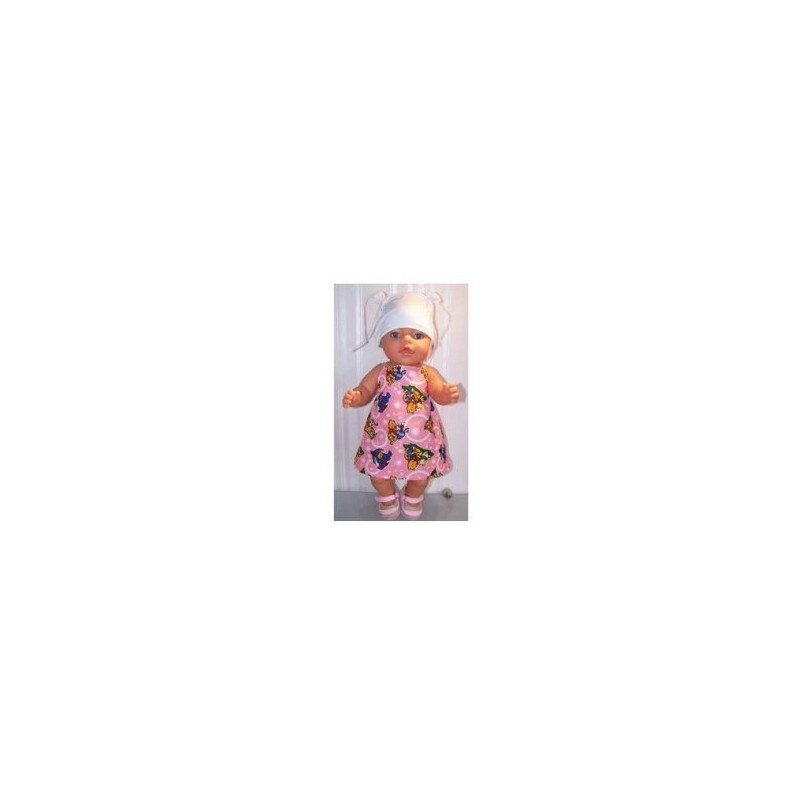 halterjurk zalm roze winnie the pooh baby born 43cm