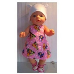 halterjurk roze winnie the pooh baby born 43cm