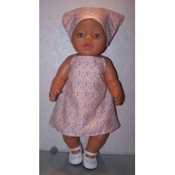 halterjurk roze gebloemd baby born 43cm