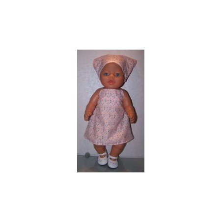 halterjurk roze gebloemd baby born 43cm