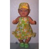 halterjurk hello kitty groen geblokt baby born 43cm