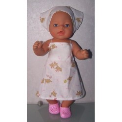 halterjurk met honden en katten baby born 43cm