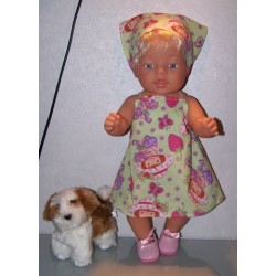 halterjurk strawberry shortcake groen baby born 43cm