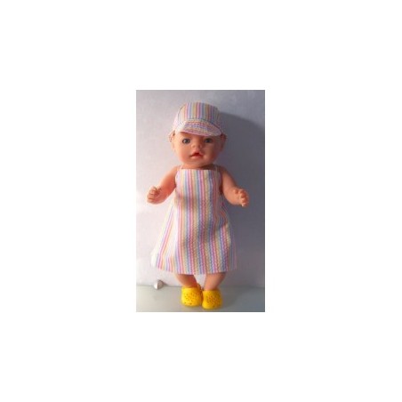 halterjurk gestreept baby born 43cm