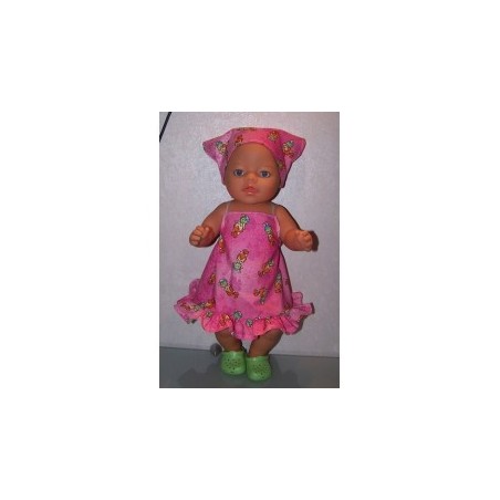 halterjurk pebbels roze baby born 43cm