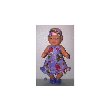 halterjurk 7 dwergen lila baby born 43cm
