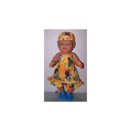 halterjurk 7 dwergen geel baby born 43cm
