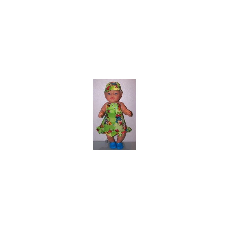 halterjurk 7 dwergen groen baby born 43cm