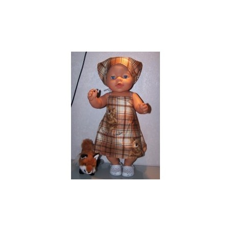 halterjurk koala bruin baby born 43cm