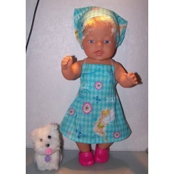 halterjurk tinkerbell  geruit baby born 43cm