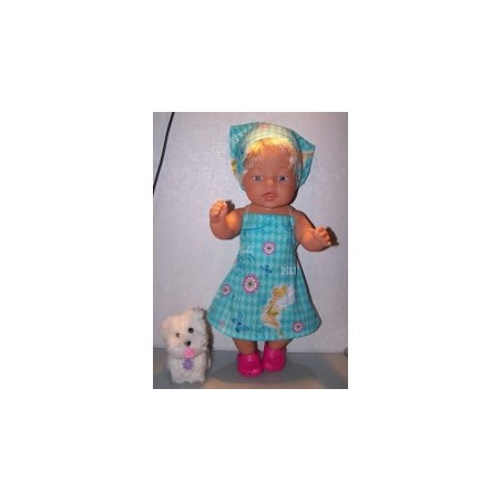 halterjurk tinkerbell  geruit baby born 43cm