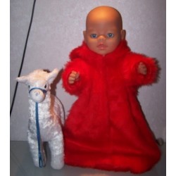 borgreiszak  rood baby born 43cm
