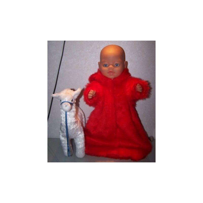 borgreiszak  rood baby born 43cm