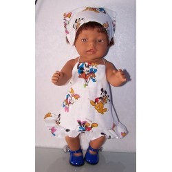 halterjurk disney wit baby born 43cm