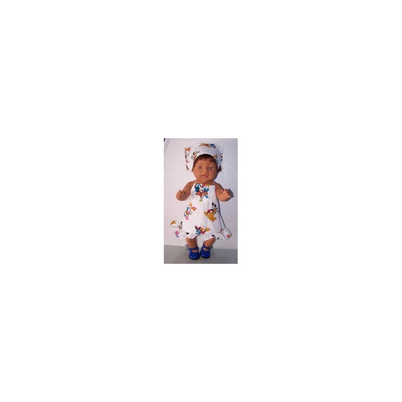 halterjurk disney wit baby born 43cm