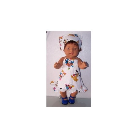 halterjurk disney wit baby born 43cm