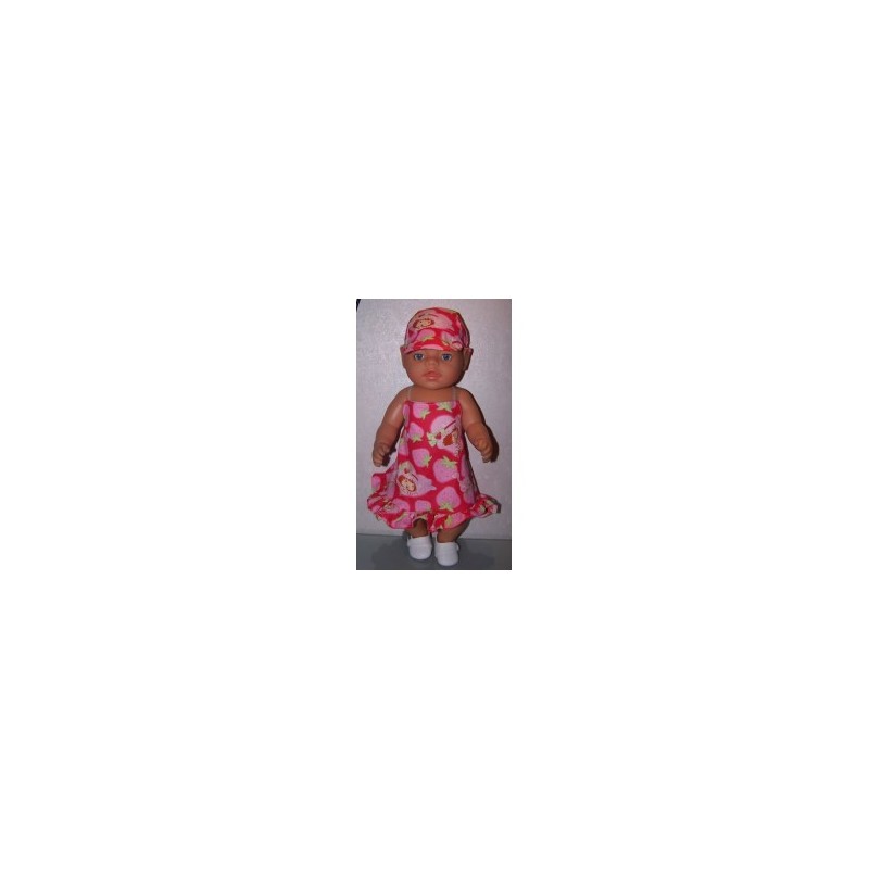 halterjurkstrawberry shortcake aardbeien  baby born 43cm
