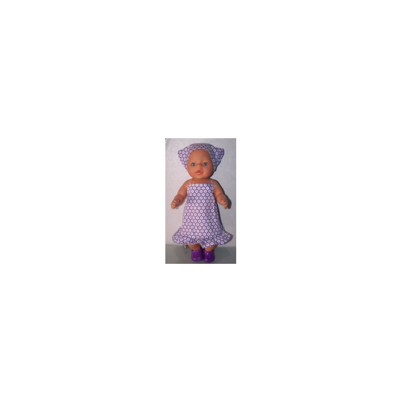 halterjurk lila gebloemd baby born 43cm