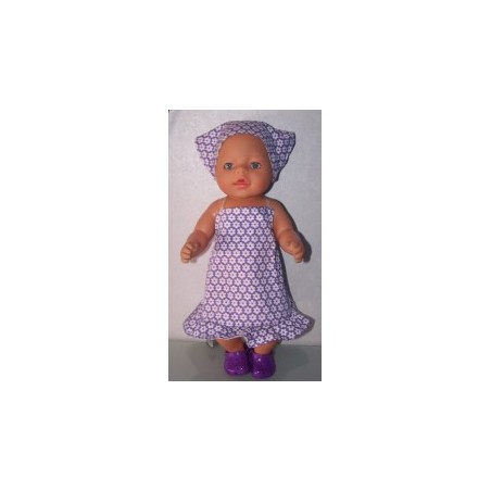 halterjurk lila gebloemd baby born 43cm