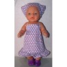 halterjurk lila gebloemd baby born 43cm