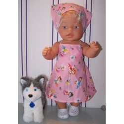 halterjurk roze meerminnen baby born 43cm