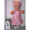 halterjurk roze meerminnen baby born 43cm