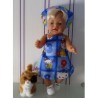 halterjurk hello kitty blauw cijfers baby born 43cm