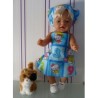 halterjurk hello kitty aqua blauw cijfers  baby born 43cm