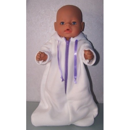 reiszak wit met lila rits baby born 43cm