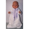 reiszak wit met lila rits baby born 43cm