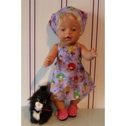 halterjurk lila melodie baby born 43cm