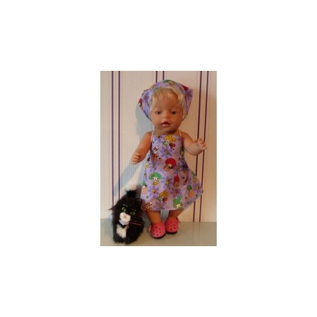 halterjurk lila melodie baby born 43cm