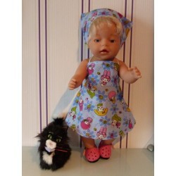halterjurk blauw melodie baby born 43cm