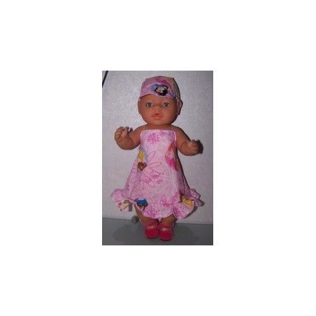 halterjurk disney prinsessen roze baby born 43cm