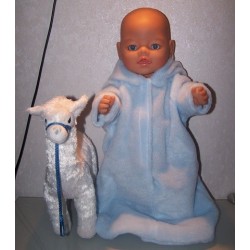 borgreiszak blauw baby born 43cm