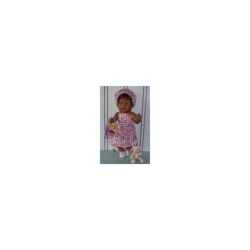 halterjurk roze rozadotje baby born 43cm