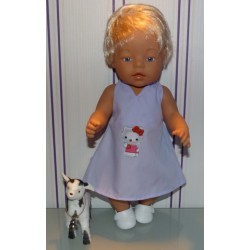halterjurk lila met hello kitty baby born 43cm