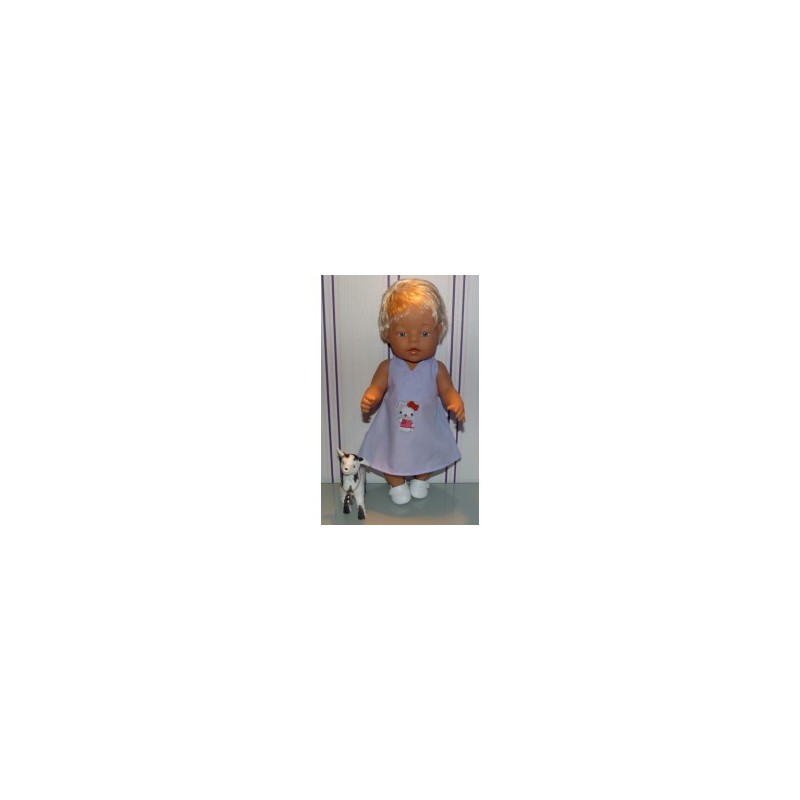halterjurk lila met hello kitty baby born 43cm