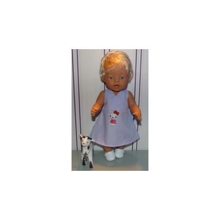 halterjurk lila met hello kitty baby born 43cm