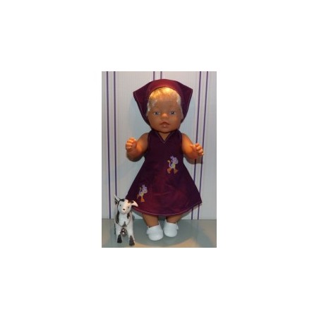 halterjurk met boots baby born 43cm
