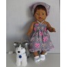 smokjurk setje grijs kat baby born 43cm