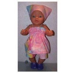 smokjurk setje disney prinsessen roze  baby born 43cm